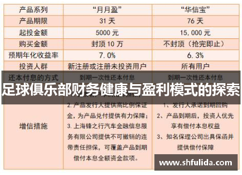 足球俱乐部财务健康与盈利模式的探索